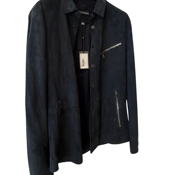 JOHN VARVATOS COLLECTION: Men's Suede Shirt Jacket - 48 - Picture 3 of 9